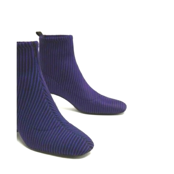 Zara Contrasting Sock-Style Ankle Boots in Electric Blue 38 - Picture 4 of 14